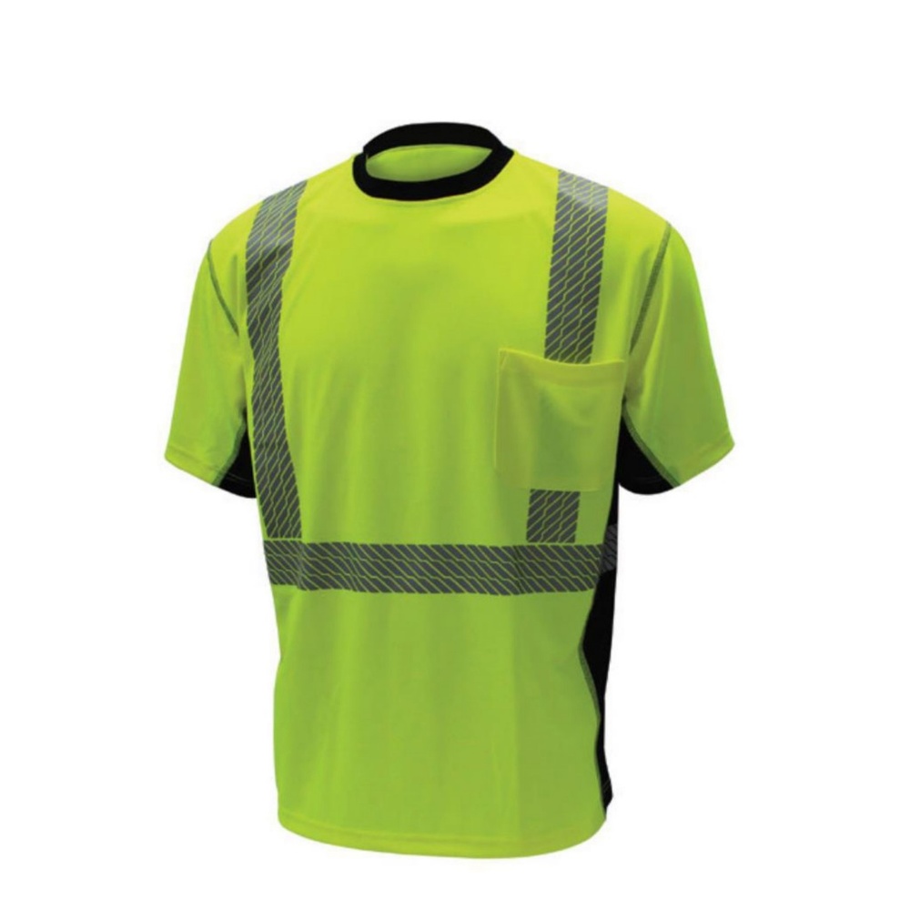 ANSI Class 2  Hi Vis Lime/Black Two Toned T-Shirt
